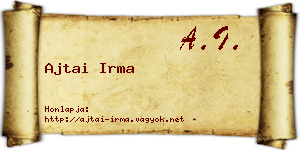 Ajtai Irma névjegykártya